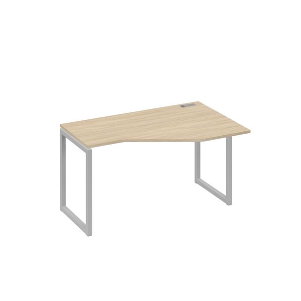 Стол эргономичный правый "Техно" на металлокаркасе QUATTRO A4 А4 Б4 054 БП дуб скандинавский / металлокаркас серый - Вид 1