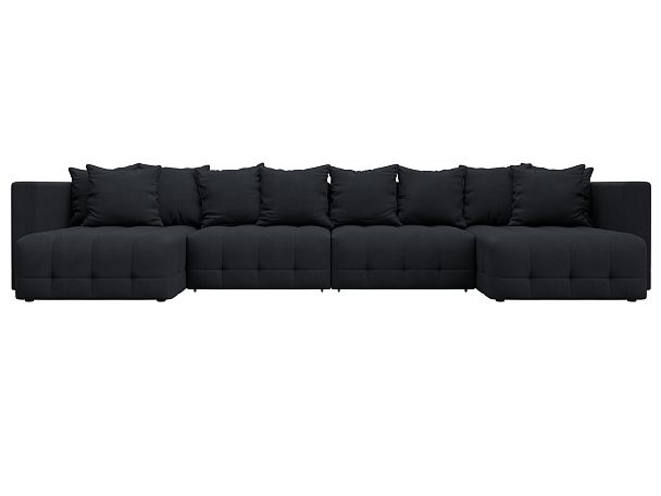 Диван П-образный Лига-052 НПБ Лонг Замша серый - Вид 2