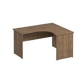 Стол эргономичный правый Комфорт К.124 дуб шамони темный - Фото предпросмотра