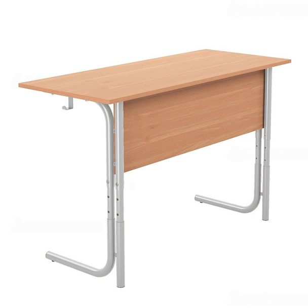 Стол ученический 100РВ, 2-местный, регулируемый на круглой трубе (м/к Коричневый, Серый, Черный), гр.4-6 - Вид 6