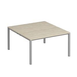 Рабочая станция на металлокаркасе КФ (2х140) Комфорт КФ К.С1 1145 ДШ дуб шамони / серый - Фото предпросмотра