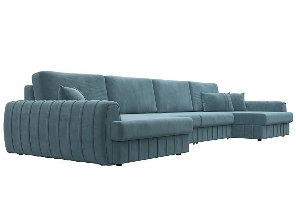Диван П-образный Лига-057 НПБ Лонг Велюр бирюзовый - Вид 3