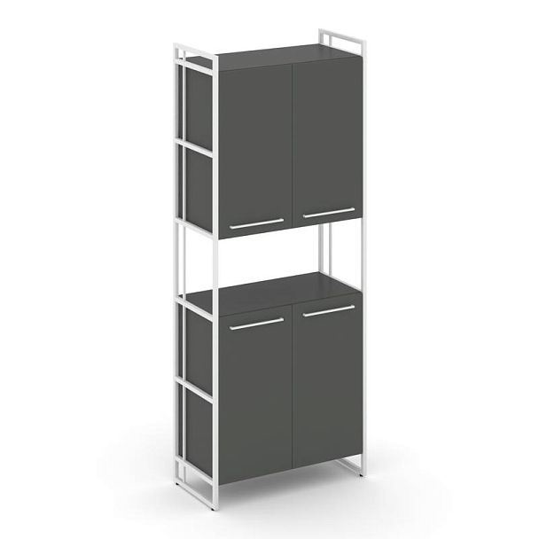 Rift Шкаф 5 ниш широкий RF.SS-52 Антрацит/Металл Белый 420*396*2010 - Вид 1