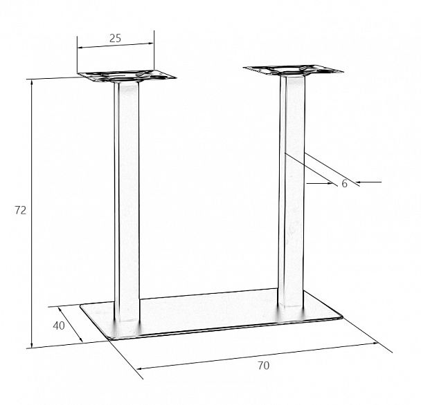 Подстолье обеденное DOBRIN JOSIE WIDE - Вид 2
