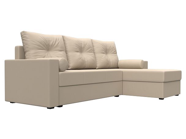 Диван угловой Верона Лайт угол правый (полностью экокожа бежевая) - Вид 3