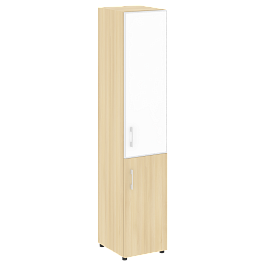 Yalta Шкаф узкий LT.SU-1.2 R (R) white Акация/Стекло white 400*450*1987 - Фото предпросмотра