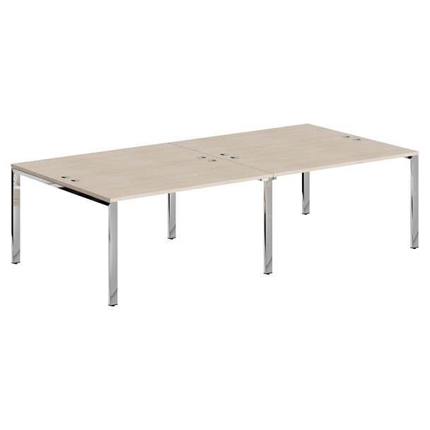 Стол 4-х местный XGWST 2814.1 Бук Тиара/Нержавеющая сталь 2800х1406х750 XTEN GLOSS - Вид 1