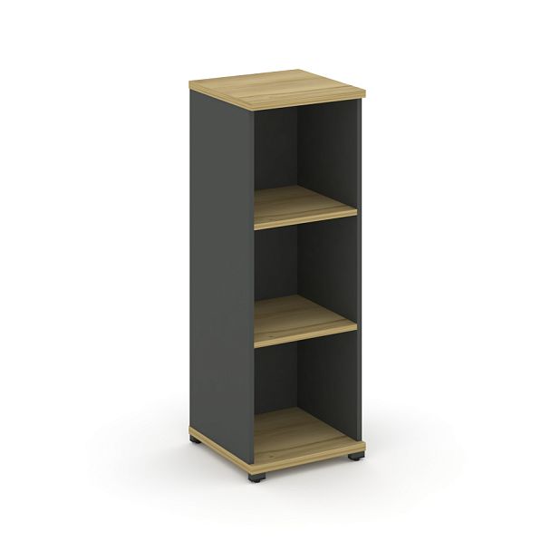 Concept Стеллаж 1 узкая секция, 3 ниши CN.STU-310 Дуб Винченцо/Антрацит/Металл Антрацит 420*420*1186 - Вид 1