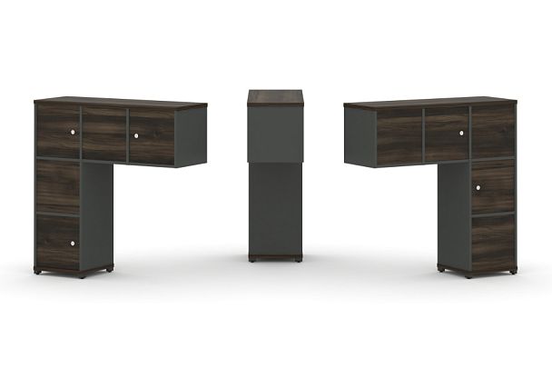 Concept Надставка низкая CN.DNN-007 Дуб Мали/Антрацит/Металл Антрацит 1099*365*1130 - Вид 1