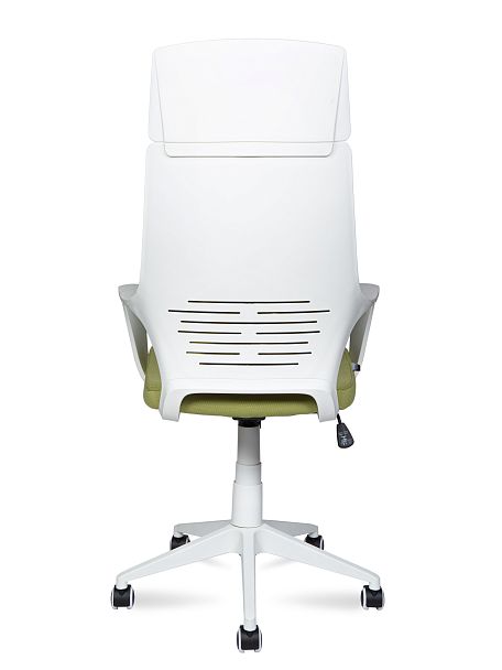 Кресло офисное / IQ / (White plastic green) белый пластик / зеленая ткань - Вид 5