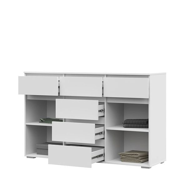 Хелен КМ 05 Комод 6 ящиков (1502х958х460) белый/белый - Вид 2