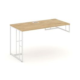 Rift Стол письменный для опорной тумбы правый RF.SPOT-014 (R) Тиквуд Светлый/Металл Белый 1580*700*750 - Фото предпросмотра
