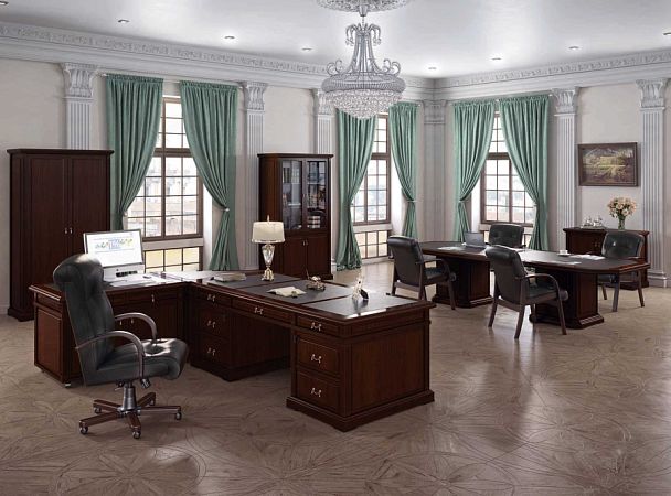 Стол письменный Ministry 220x100x80 дуб шоколад - Вид 9