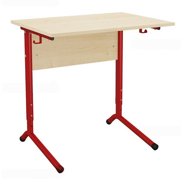 Стол ученический 121Р, 1-местный, регулируемый на плоскоовальной трубе (м/к Красный, Синий, Зеленый ), гр.5-7 - Вид 1