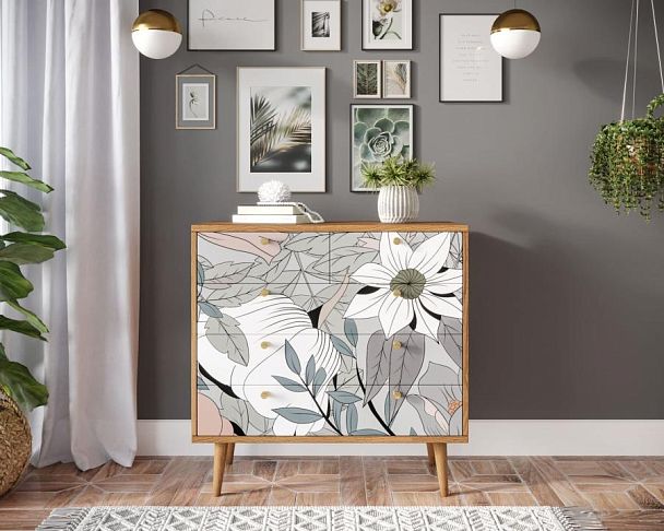 Комод Berber пять ящиков 50 принт арт BB36/Print_50 - Вид 4