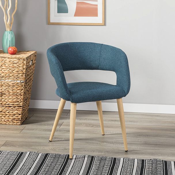 Кресло Hugs синий/нат.дуб - Вид 8