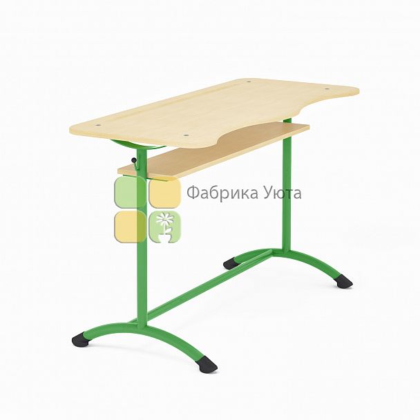 Парта двухместная ЭКСТРА (Р) с полкой рег. без наклона (4-6 гр) - Вид 3