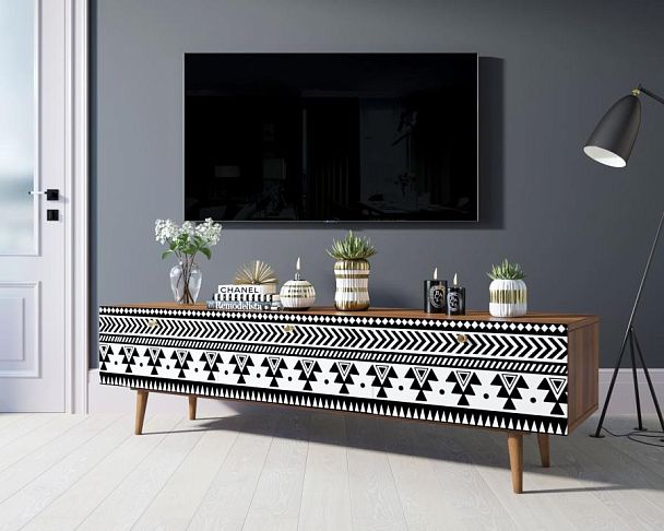 Комод Berber с ящиками низкий под TV принт 19 арт BB19/Print_19 - Вид 3