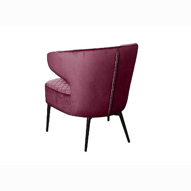 Кресло Richard ромб, бархат винно-красный 16 - Вид 4