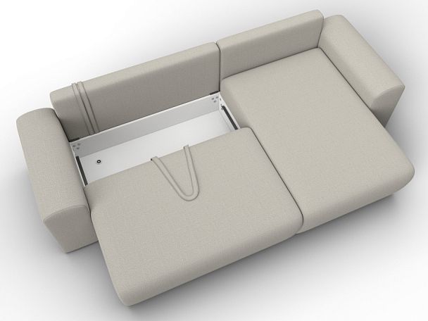 Диван угловой Лига-099 угол универсальный Рогожка бежевый - Вид 7