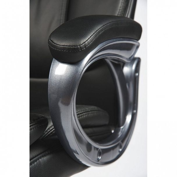 Кресло Мэдисон / (black) серый пластик / черная экокожа - Вид 7