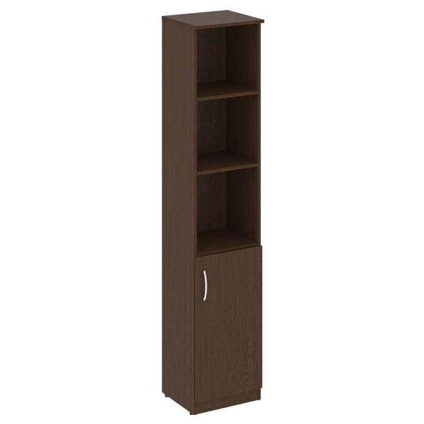 Nova S Шкаф высокий узкий (1 низкая дверь ЛДСП) В.СУ-1.1 (R) Венге 388*360*1915 - Вид 1