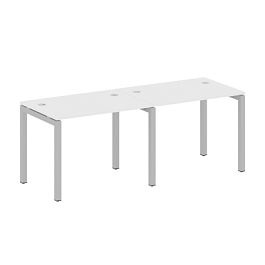 Metal System Quattro Р. ст. на 2 раб. места на П-образном м/к 50БП.СМ-2.1 Белый/Серый металл 2000*720*750 - Фото предпросмотра