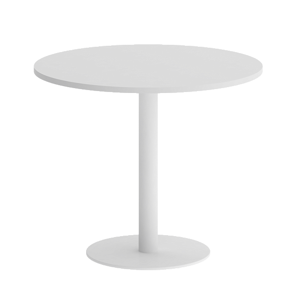 Home Office Стол круглый VR.SP-5-90.1 Белый/Белый металл 900*900*750 - Вид 1