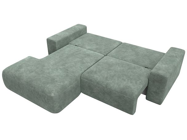 Диван угловой Лига-036 НПБ Классик левый угол Велюр зеленый - Вид 9
