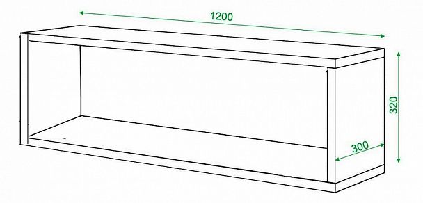 Полка книжная Домино ПК-30 К Карамель - Вид 2