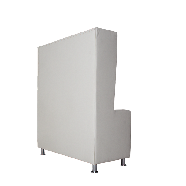 Диван Хонер, экокожа Cometa white, ножки металл хром - Вид 5