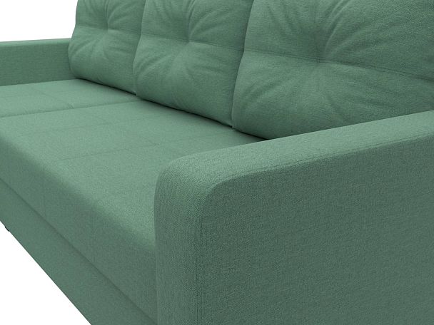 Диван угловой Ливерпуль Лайт левый угол Рогожка зеленый - Вид 4