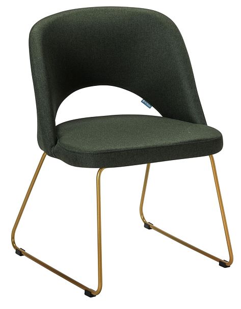 Стул Lars тёмно-зеленый/Линк золото - Вид 1