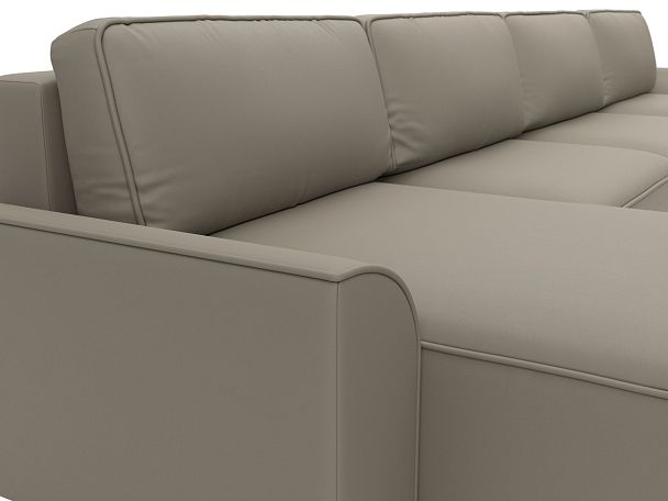 Диван п-образный Лига-048 НПБ лонг Экокожа бежевый - Вид 4