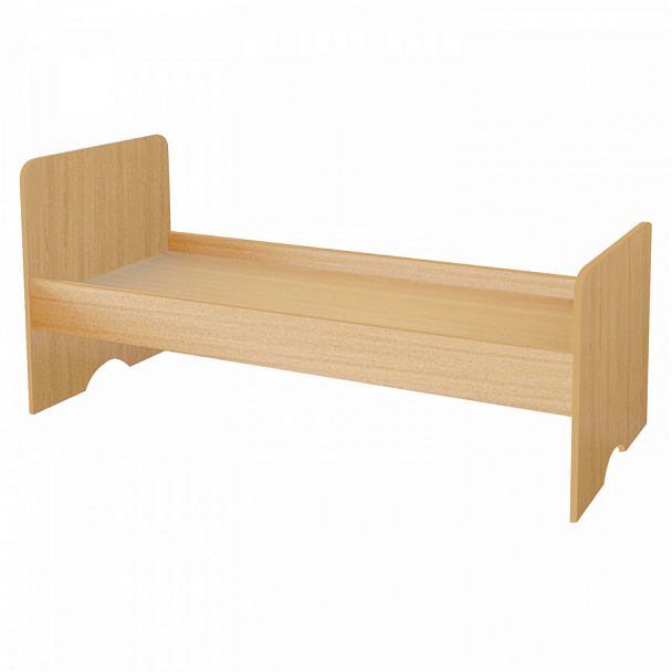 Кровать детская, ЛДСП, бук бавария, настил ДВП, 1400 - Вид 1