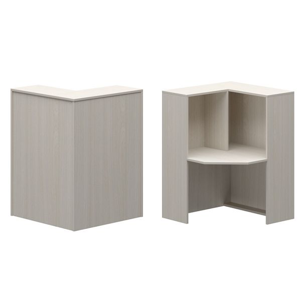 Стойка угловая левая А-555 Ясень шимо 900x900x1220 Ресепшн - Вид 1