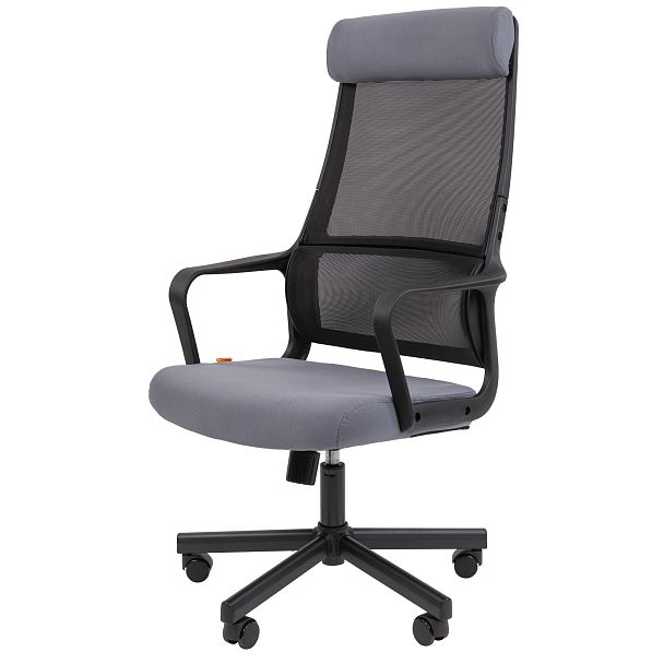 Кресло CHAIRMAN 590, ткань/сетка, черный/серый - Вид 2