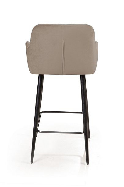 Стул полубарный Robert поворотный 360 градусов, бархат пепельно-бежевый 25 - Вид 5