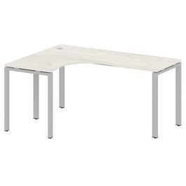 Metal System Стол криволинейный левый на П-образном м/к БП.СА-4 (L) Дуб наварра/Серый металл 1600*1200*750 - Фото предпросмотра