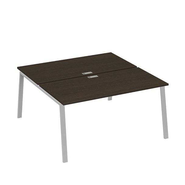 Рабочая станция (2х160) каркас TRE A4 А4 Б3 178  БП венге / металлокаркас серый - Вид 1