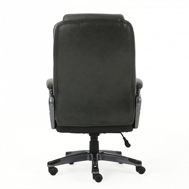 Кресло офисное BRABIX PREMIUM "Favorite EX-577", пружинный блок, рециклированная кожа, серое, 531935 - Вид 7