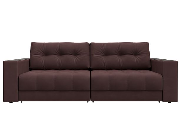 Диван прямой с декором Лига-049 НПБ Замша бордовый - Вид 2