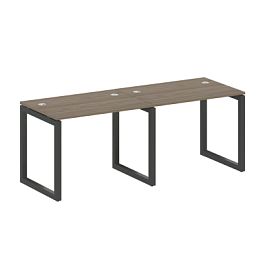 Metal System Quattro Р. ст. на 2 раб. места на О-образном м/к 50БО.СМ-2.1 Вяз/Антрацит металл 2000*720*750 - Фото предпросмотра