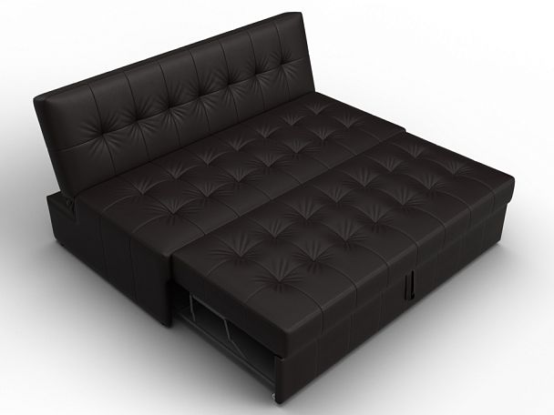 Диван прямой Лига-107 (160) Экокожа коричневый - Вид 7