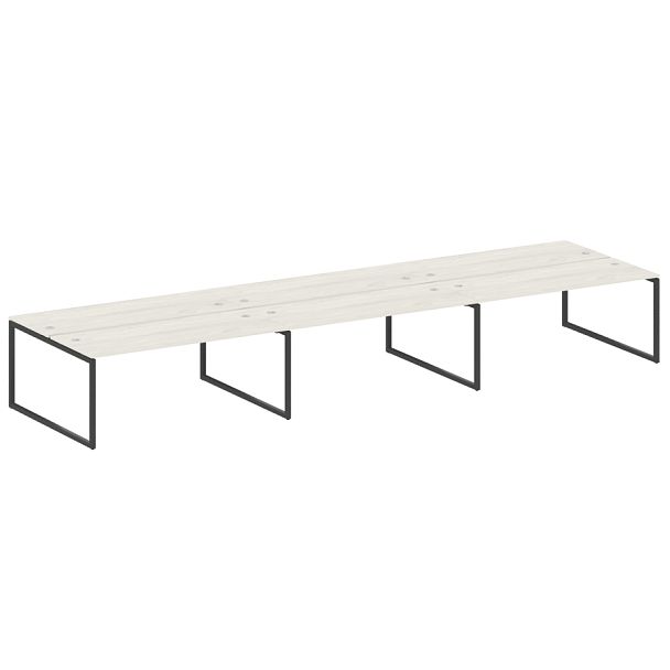 Metal System Quattro Р. ст. на 6 раб. места на О-образном м/к 40БО.СМ-6.5 Дуб наварра/Антрацит металл 5400*1475*750 - Вид 1