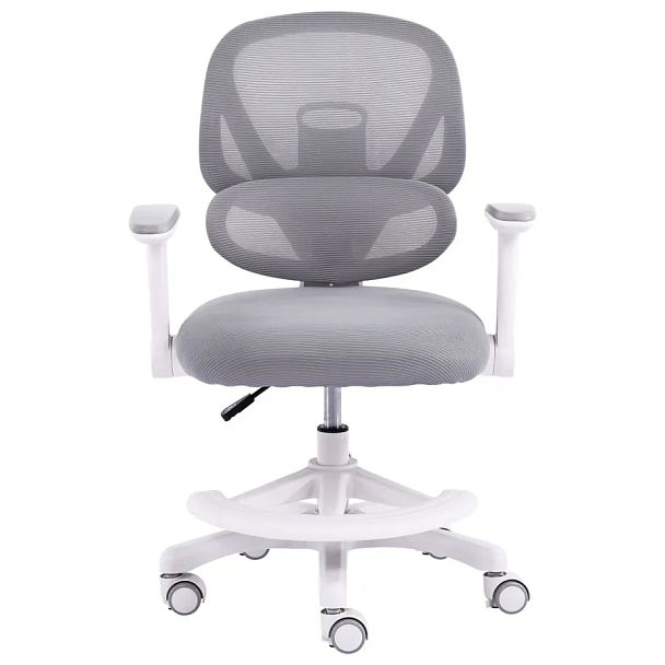 Кресло детское с подставкой для ног BRABIX KIDS "MG-220", сетка/ткань TW, серое, 533315 - Вид 6