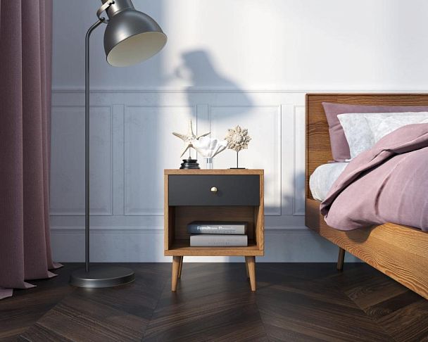 Тумбочка Berber с открытой полкой 33 принт арт BB33/Print_33, разноцветная - Вид 5