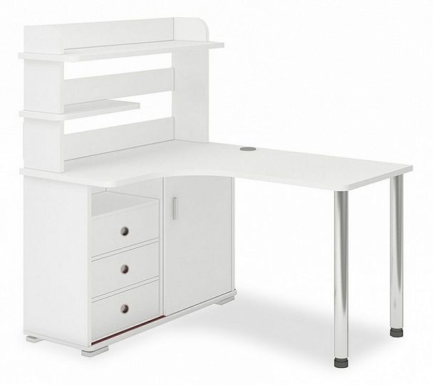 Стол компьютерный Домино СР-145М Белый левый - Вид 1