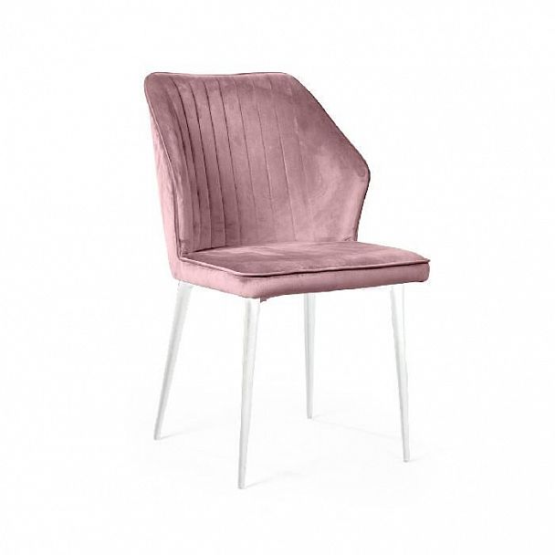Стул Berg, бархат 17 / белый конус - Вид 1