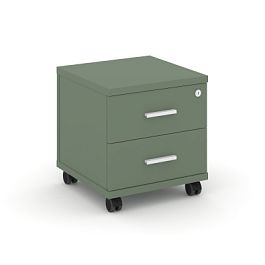 Concept Тумба мобильная 2 ящ. CN.TUM-001 W Кобо/Металл Белый 420*420*448 - Фото предпросмотра